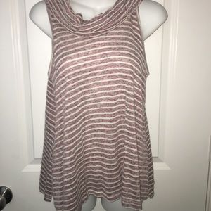 Size medium pink and white striped top